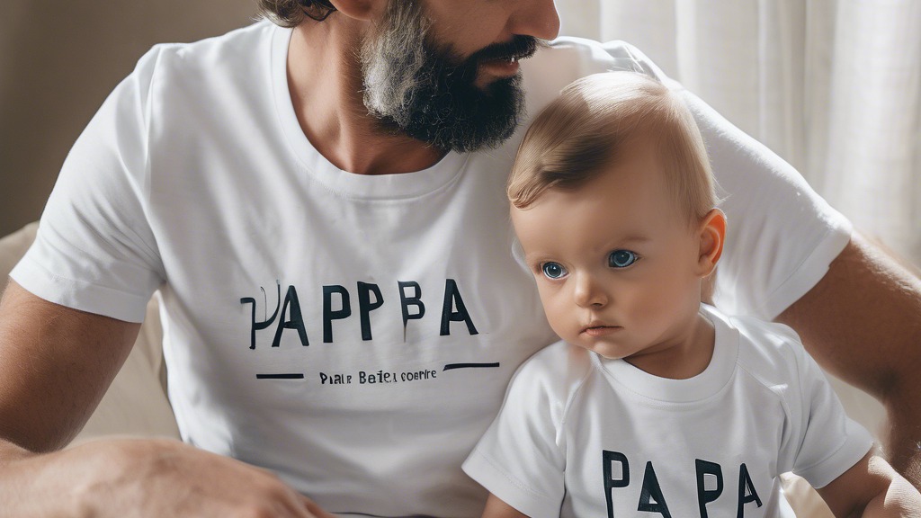 Illustration détaillée sur T-shirts Papa Bébé : Le Duo Parfait pour Célébrer la Paternité